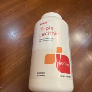 GNC Triple Lecithin 1200mg Supplement, Supports a Healthy Heart, Liver and Nervo